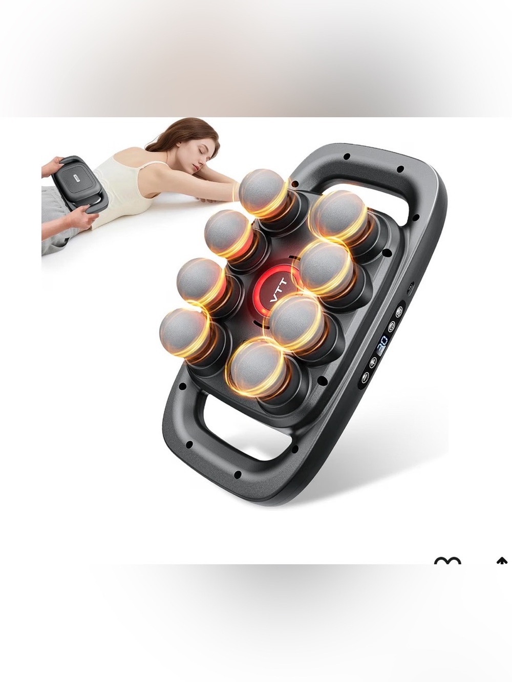 8-Node Percussion Massager – Black